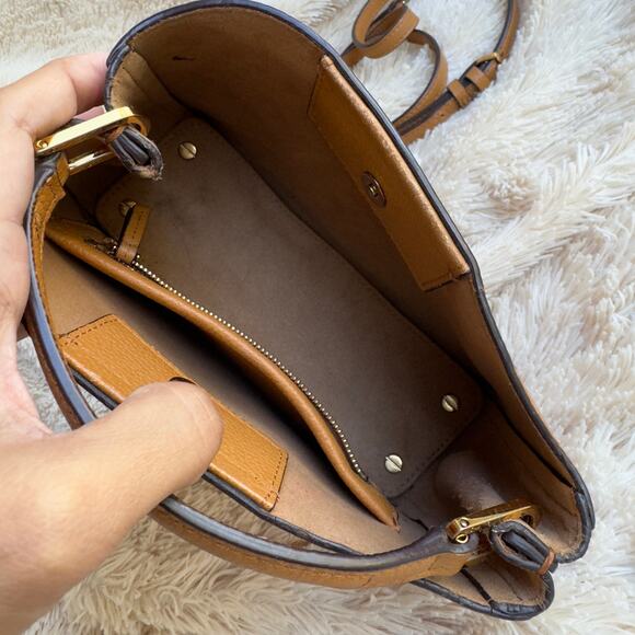 MCM Mini Visetos Top Handle Crossbody - Cognac - Picture 8 of 10